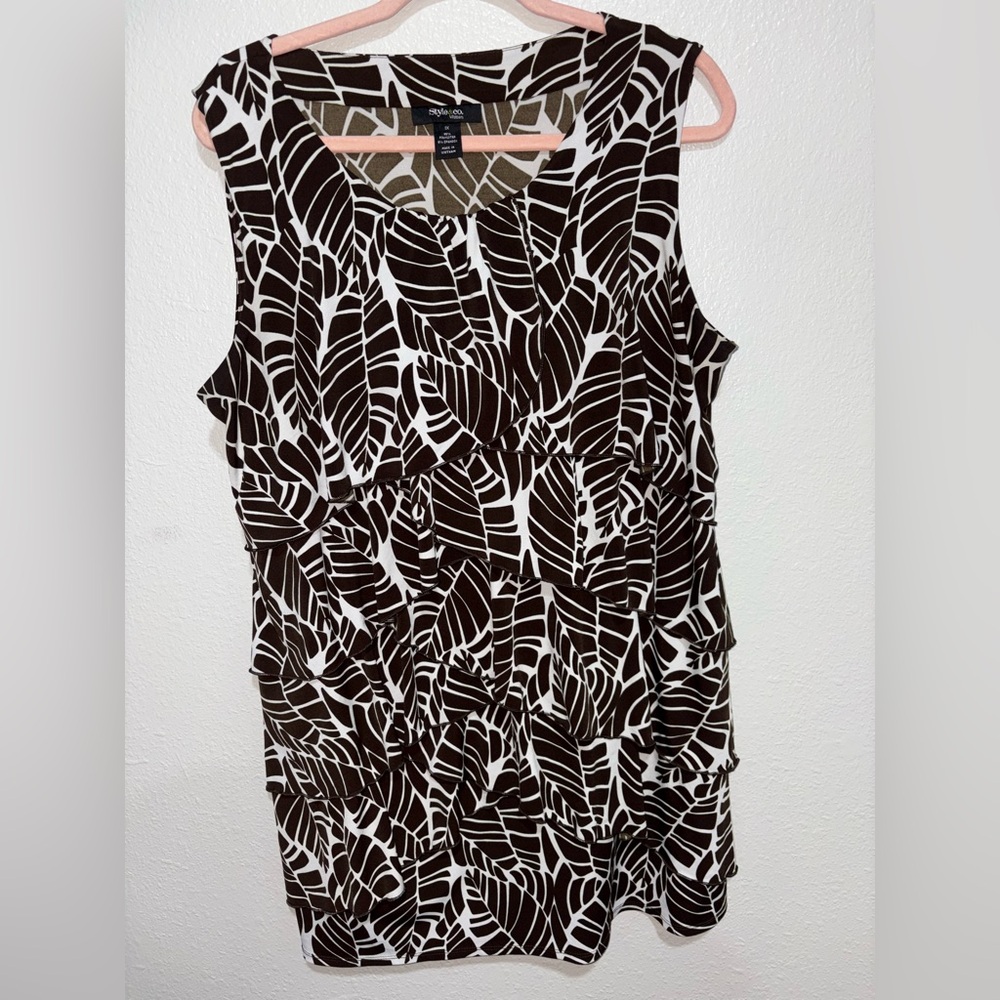 Style & Co. Leaf Print blouse